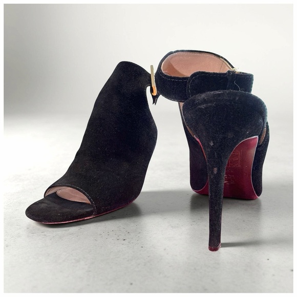 Tory Burch Brittania 100mm Suede Sandals – Black – Size 9.5 - Picture 2 of 16